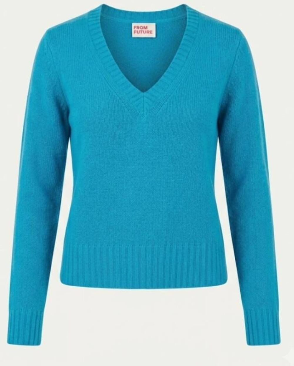 From future 100% cashmere sweater pastel blue quiet luxury pullover